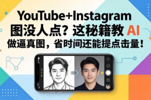 （17911期）YouTube+Instagram图没人点？这秘籍教 AI 做逼真图，省时间还能提点击量